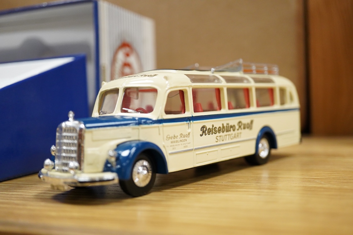 Fifteen boxed military Dinky Toys and Supertoys including; Recovery Tractor (661), 10-ton Army Truck (622), Military Ambulance (626), Army Water Tanker (643), etc. plus three unboxed vehicles, together with two Matchbox